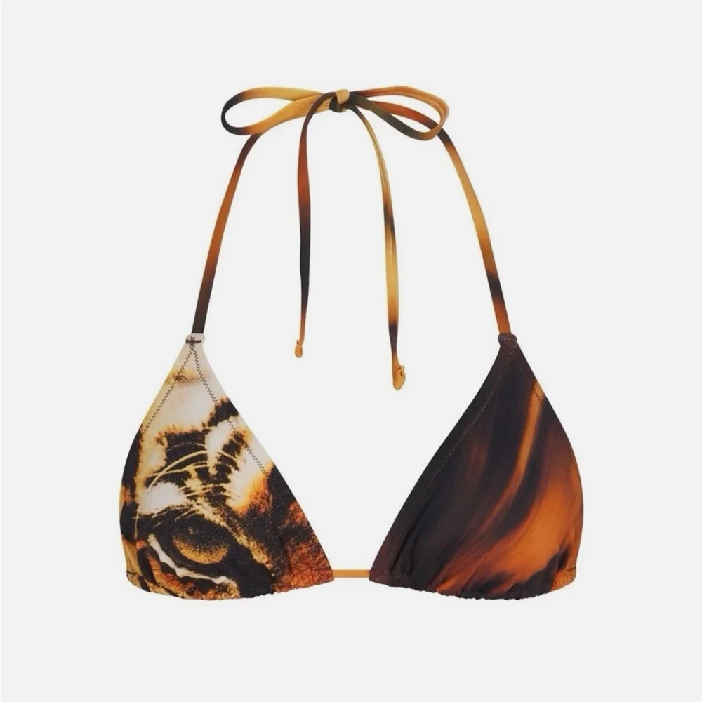 SKIMS X Roberto Cavalli Swim Triangle Bikini Top & Swim String Bikini Bottom Set